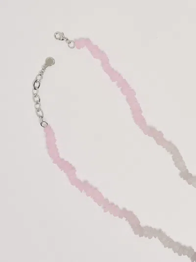 Emporio Armani Collana Lunga Effetto Sfumato Necklace In Pink Grey