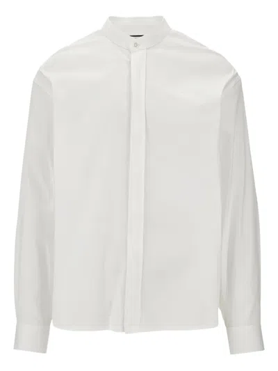 Emporio Armani Collarless Shirt In White