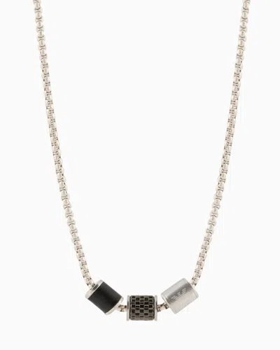 Emporio Armani Collier Pour Homme En Acier Inoxydable Argenté In Gold