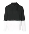 Emporio Armani Color Matching Hooded Hoodie In Black