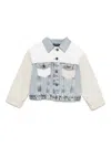 Emporio Armani Colour-block Denim Jacket In White