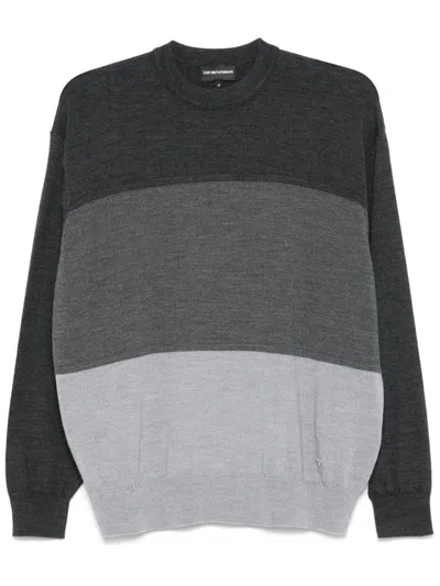 Emporio Armani Colour-block Sweater In Multi