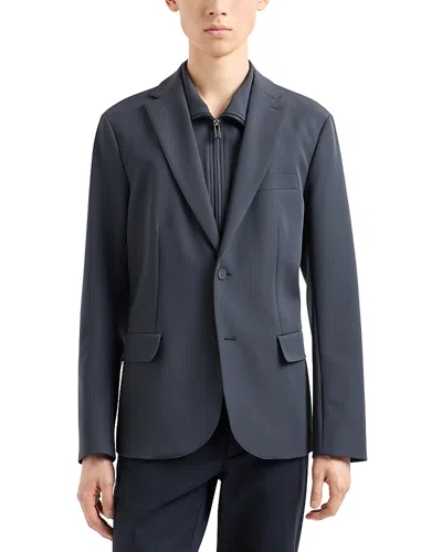 Emporio Armani Comfort Blazer In Navy Blue