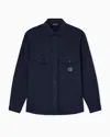 Emporio Armani Comfort-fit Shirt With Washed Twill Pockets