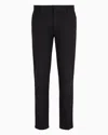 Emporio Armani Official Store Comfort-gabardine Chinos In Black