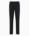 Emporio Armani Official Store Comfort-gabardine Chinos In Navy Blue