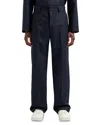 Emporio Armani Compact Heavy Gabardine Regular Fit Wide Leg Pants