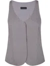 Emporio Armani Women's Concealed Fastening Waistcoat In Grey