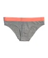 Emporio Armani Contrast-color Waist-edge Briefs Pants In Gray