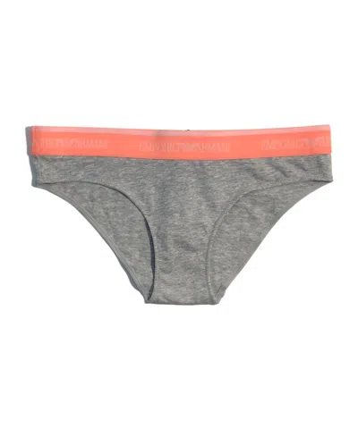 Emporio Armani Contrast-color Waist-edge Briefs Pants In Gray