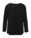 Emporio Armani Envers-satin Blouse With 3/4 Sleeves In Black