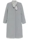 Emporio Armani Wool Blend Coat In 灰色