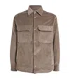 Emporio Armani Curdoroy Shirt Jacket In Beige