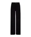 Emporio Armani J14 Regular-fit Garment-dyed Corduroy Trousers In Black