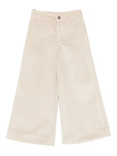 Emporio Armani Kids' Corduroy Trousers In Neutral