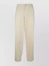 Emporio Armani Corduroy Trousers With Back Pockets And Belt Loops In Neutrals