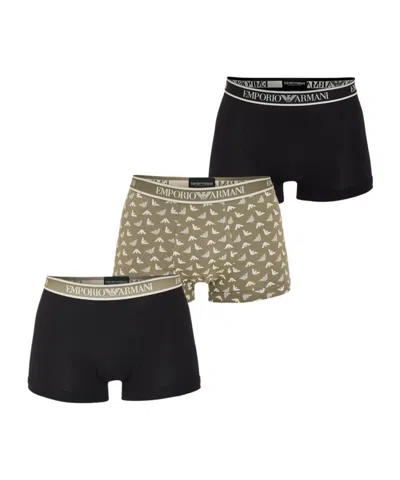 Emporio Armani Core 3 Pack Boxer Shorts In Multi