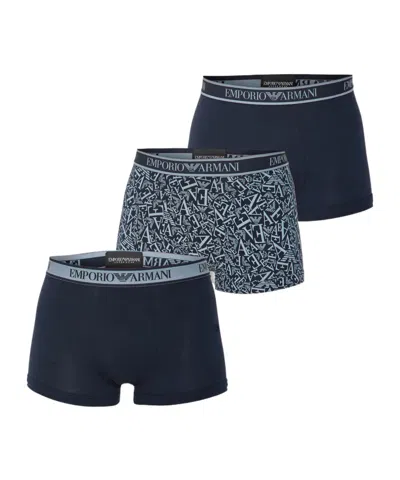 Emporio Armani Core 3 Pack Boxer Shorts In Multi