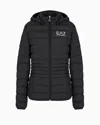 Emporio Armani Core Lady Packable Hooded Puffer Jacket With Zip In Black