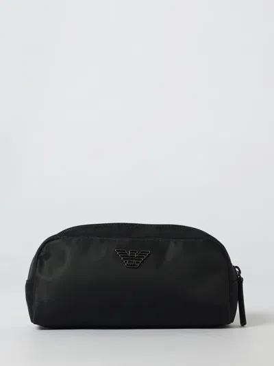 Emporio Armani Cosmetic Case Men  In Black