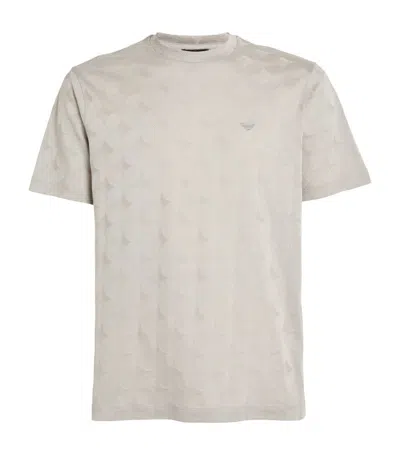 Emporio Armani Cotton All-over Motif T-shirt In White