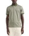Emporio Armani Jersey Polo Shirt With All-over Jacquard Lettering In Green