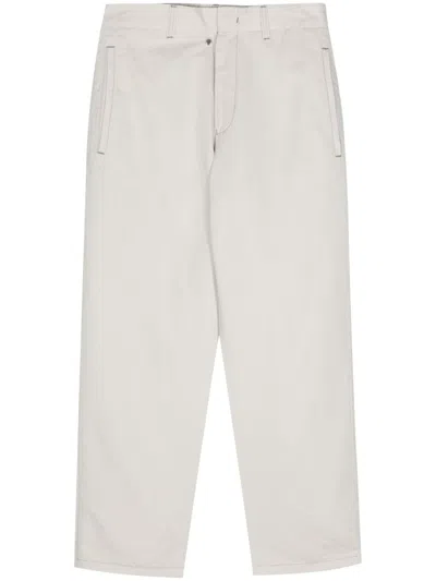 EMPORIO ARMANI EMPORIO ARMANI COTTON AND LINEN BLEND TROUSERS