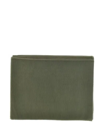 Emporio Armani Cotton Beach Towel In Green
