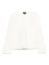 Emporio Armani Cotton Blazer Jacket In White