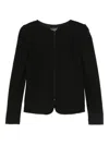 Emporio Armani Milano Stitch Shoulder Pads Jacket In Black