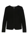 Emporio Armani Milano Stitch Shoulder Pads Jacket In Black