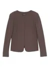 Emporio Armani Chevron Pattern Tailored Fit Blazer Jacket In Brown