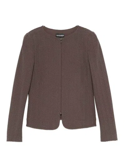 EMPORIO ARMANI COTTON BLEND BLAZER JACKET