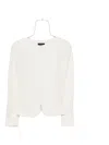 Emporio Armani Cotton Blend Blazer Jacket In Neutral