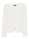 Emporio Armani Cotton Blend Blazer Jacket In White