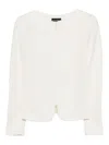 Emporio Armani Cotton Blend Blazer Jacket In White