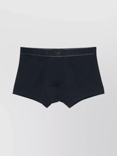 Emporio Armani Cotton Blend Boxers Three Pack In Blue