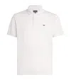 Emporio Armani Cotton-blend Contrast-logo Polo Shirt In White