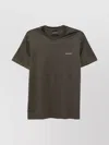 Emporio Armani Cotton Blend Crew Neck Logo T-shirt In Green