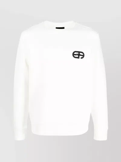 EMPORIO ARMANI COTTON BLEND CREW NECK SWEATSHIRT