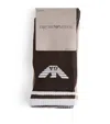 Emporio Armani Cotton-blend Eagle Logo Socks In Black
