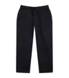 Emporio Armani Loose-fit Quilted Jersey Trousers In Black