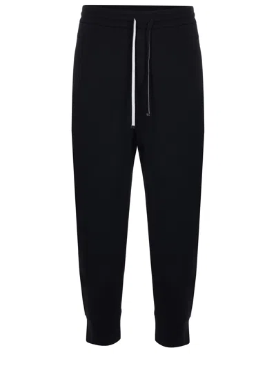Emporio Armani Cotton Blend Jogging Pants In Black