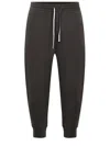 Emporio Armani Cotton Blend Jogging Pants In Brown