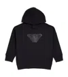 Emporio Armani Cotton-blend Logo Hoodie In Navy