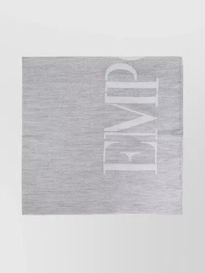 EMPORIO ARMANI COTTON BLEND LOGO SCARF
