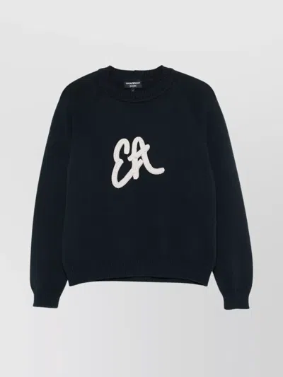 EMPORIO ARMANI COTTON BLEND LOGO SWEATSHIRT
