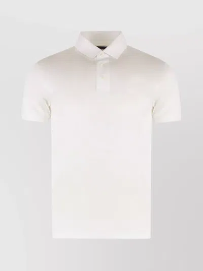 Emporio Armani Cotton Blend Polo Shirt In White