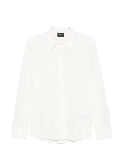 Emporio Armani Cotton Blend Shirt In White