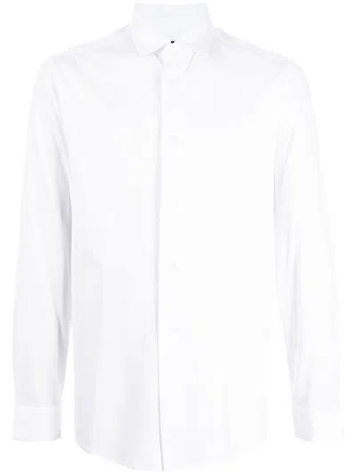 Emporio Armani Cotton Blend Shirt In White